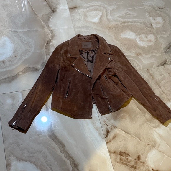 Blank NYC Jackets & Blazers - Blank NYC Chocolate Suede Leather Jacket